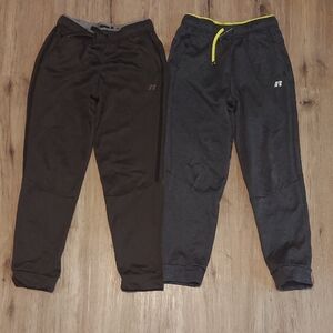Russell Athletic Kids Black and Dark Gray Joggers